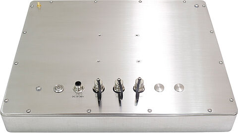 Industrie-Panel-PC (IPC) 15 Zoll Edelstahl Rückseite M12-Konnektoren ViTAM-915R