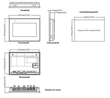 Abmessungen cMT3072X2