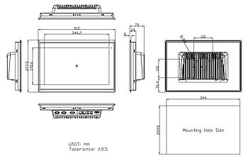 Dimensions ARCHMI-S-916D Dimensions ARCHMI-S-916D