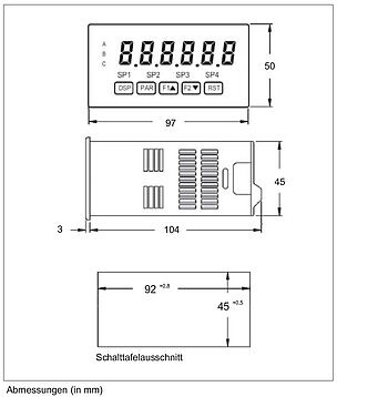 Abmessungen (mm) PAXP/PAXS