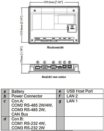 Anschlüsse cMT3072XH2
