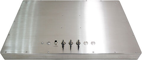 Industrie-Panel-PC (IPC) 24 Zoll Edelstahl Rückseite M12-Konnektoren ViTAM-824P