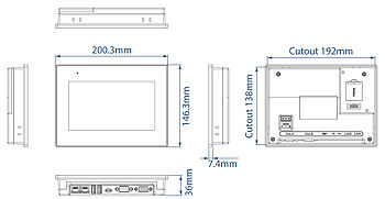 cMT3072XH3 Dimension cMT3072XH3 Dimension