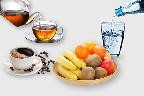 Obst Tee Kaffee Wasser Obst Tee Kaffee Wasser
