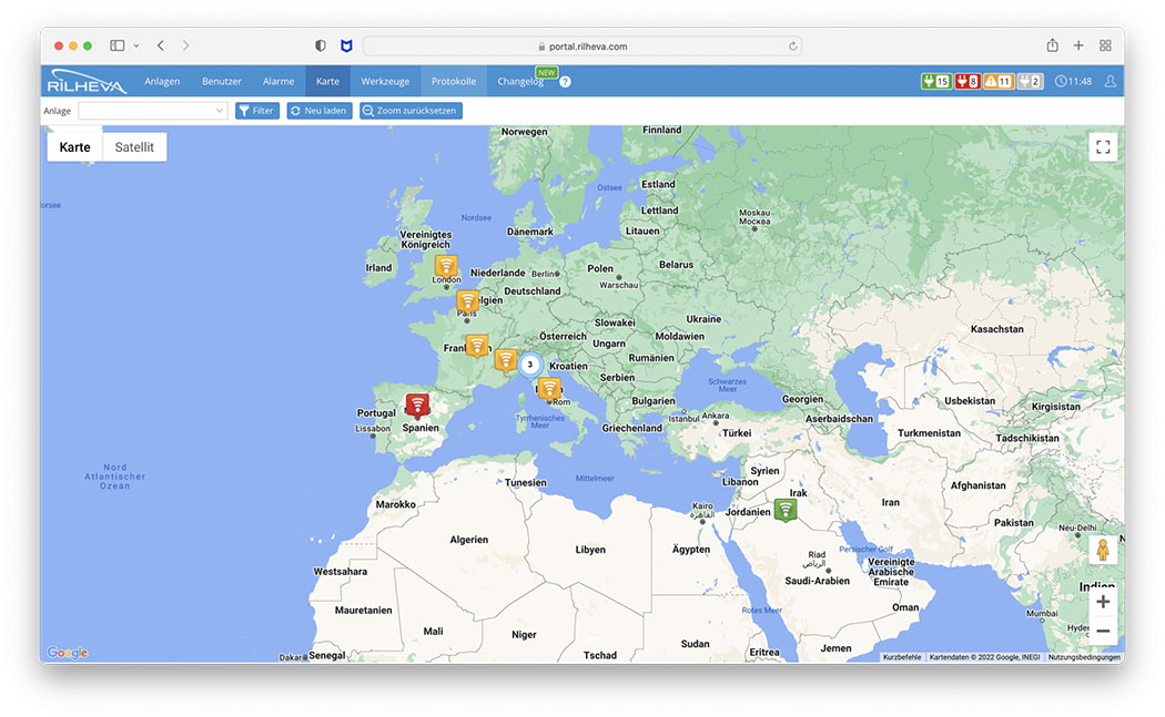  VISUALYS Rilheva Landkartenintegration